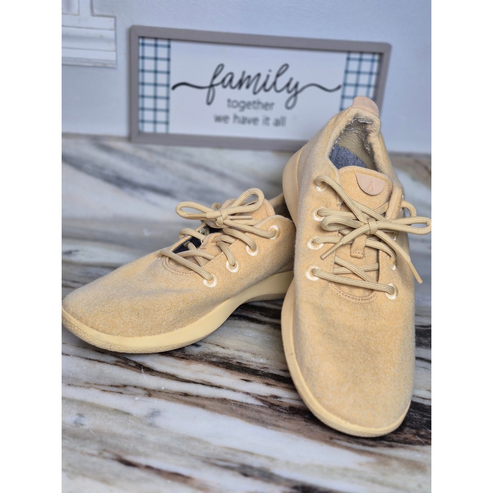 Allbirds Mens Wool Runner Yellow Merino Wool Sneakers Size 12
